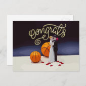 バスケットボール結婚おめでとう ポストカード (正面/裏面)