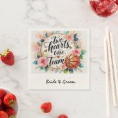 バスケットボール結婚をテーマにした スタンダードカクテルナプキン (インサイチュ)