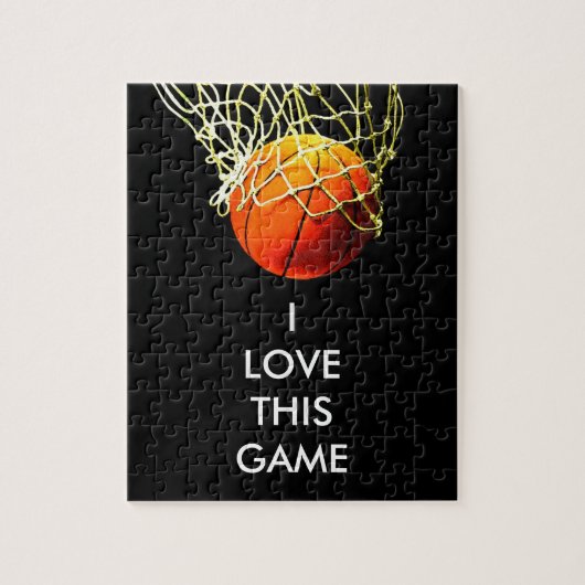 バスケットボール絵画イラストレーションのアートスポーツ ジグソーパズル (縦)