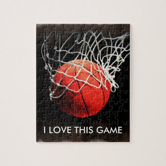 バスケットボール絵画イラストレーションのアートスポーツ ジグソーパズル (縦)