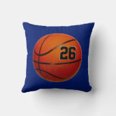 バスケットボール装飾用クッションのカラー3文字ボックス クッション (裏面)