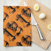 バスケットボール試合番号12 キッチンタオル (四つ折り)