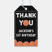 バスケットボール誕生日ありがとう ギフトタグ (正面)