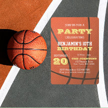 バスケットボール誕生日すべての行事招待状