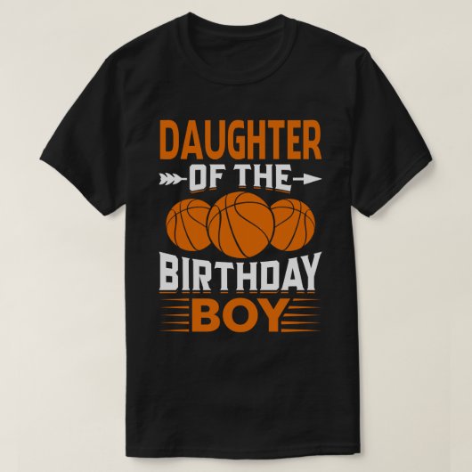 バスケットボール誕生日の娘 Tシャツ (デザイン正面)