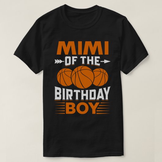 バスケットボール誕生日のMIMI Tシャツ (デザイン正面)