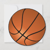 バスケットボール誕生日エイジラウンド招待状 招待状 (裏面)