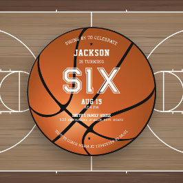 バスケットボール誕生日エイジラウンド招待状 招待状