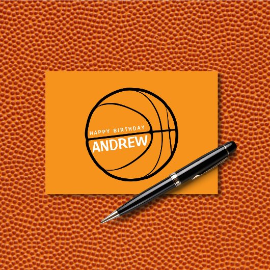 バスケットボール誕生日カード サンキューカード