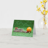 バスケットボール誕生日カード（ボール付き） カード (黄色い花)