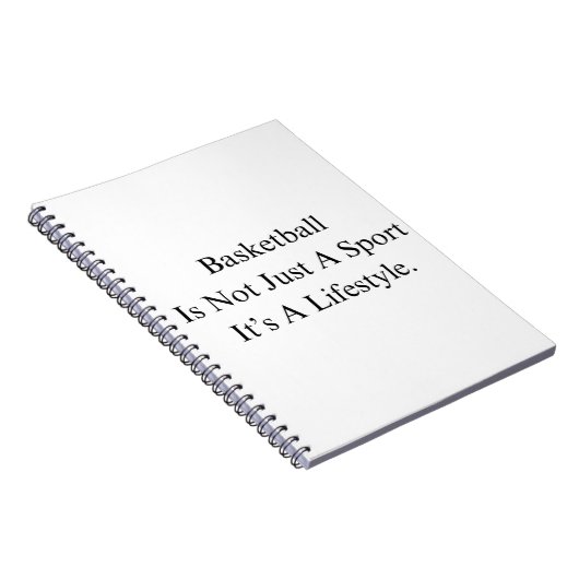 バスケットボール誕生日ギフト付きチーム用引用文 ノートブック (右側)