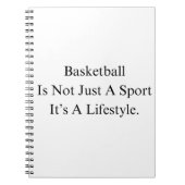 バスケットボール誕生日ギフト付きチーム用引用文 ノートブック (正面)