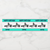 バスケットボール誕生日ギフト、バスケットボールガールプレーヤー ペットボトルラベル (シングルラベル)