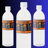 バスケットボール誕生日ギフト、バスケットボールガールプレーヤー ペットボトルラベル