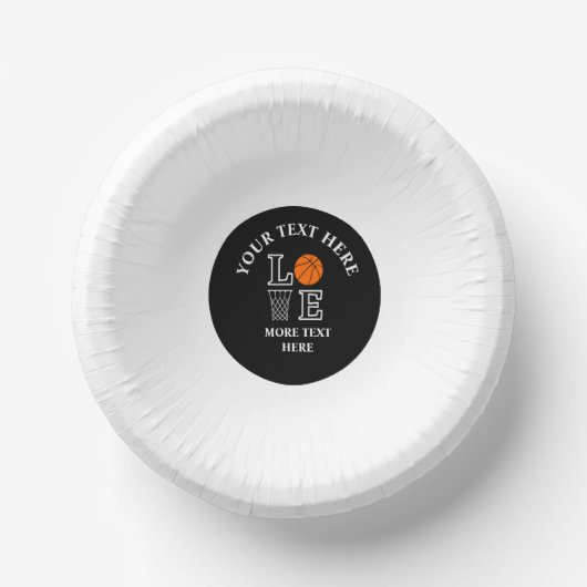 バスケットボール誕生日ギフト、バスケットボールガールプレーヤー ペーパーボウル (正面)