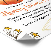 バスケットボール誕生日タイムカプセル標識 ポスター (角)