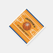 バスケットボール誕生日ナプキンス スタンダードカクテルナプキン (角)