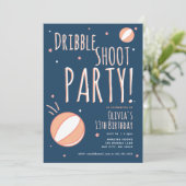 バスケットボール誕生日パーソナライズされたパーティの招待状 招待状 (スタンド正面)