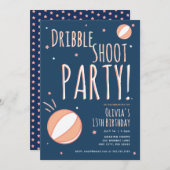 バスケットボール誕生日パーソナライズされたパーティの招待状 招待状 (正面/裏面)