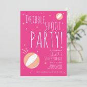 バスケットボール誕生日パーソナライズされたパーティの招待状 招待状 (スタンド正面)