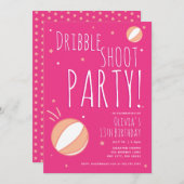 バスケットボール誕生日パーソナライズされたパーティの招待状 招待状 (正面/裏面)