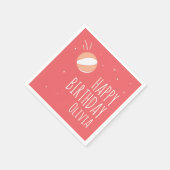 バスケットボール誕生日パーソナライズされたパーティー スタンダードカクテルナプキン (角)