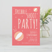 バスケットボール誕生日パーソナライズされたパーティー 招待状 (スタンド正面)