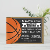 バスケットボール誕生日パーティーの招待ファン 招待状 (スタンド正面)