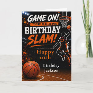 バスケットボール誕生日パーティー カード