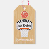 バスケットボール誕生日パーティー ギフトタグ (正面)