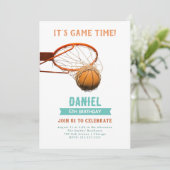 バスケットボール誕生日パーティー 招待状 (スタンド正面)