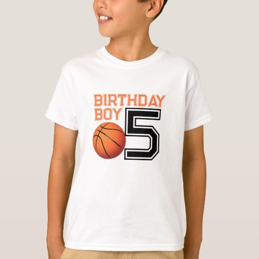 バスケットボール誕生日ボーイ Tシャツ (正面)