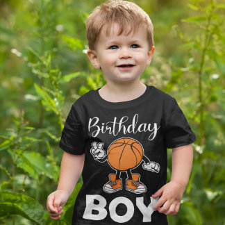 バスケットボール誕生日少年Tシャツ トドラーTシャツ