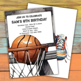 バスケットボール誕生日招待状バスケットボールパーティー 招待状