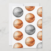 バスケットボール誕生日招待状バスケットボールパーティー 招待状 (裏面)