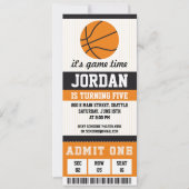 バスケットボール誕生日招待状バースデーパーティーボーイズ 招待状 (正面)