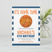 バスケットボール誕生日招待状 招待状 (スタンド正面)
