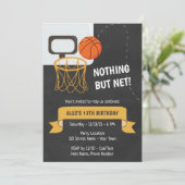 バスケットボール誕生日招待状 招待状 (スタンド正面)