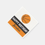 バスケットボール誕生日紙ナプキンス スタンダードカクテルナプキン (角)