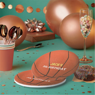 バスケットボール誕生日紙プレート ペーパープレート