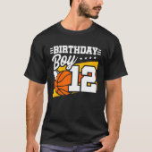 バスケットボール誕生日12歳オールドボーイ12誕生日 Tシャツ (正面)