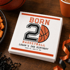 バスケットボール誕生日2歳の誕生日パーティー スタンダードカクテルナプキン