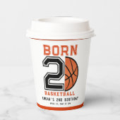 バスケットボール誕生日2歳の誕生日パーティー 紙コップ (裏面)
