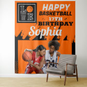 バスケットボール誕生日、バスケットボールプレイヤーバックドロップ タペストリー (インサイチュ)