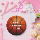 バスケットボール誕生日 ペーパープレート (パーティー)