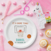 バスケットボール誕生日 ペーパープレート (パーティー)