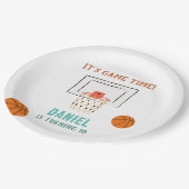 バスケットボール誕生日 ペーパープレート (アングル)