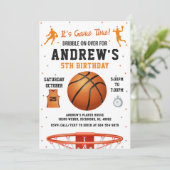 バスケットボール誕生日(写真あり) 招待状 (スタンド正面)