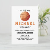 バスケットボール誕生日 招待状 (スタンド正面)