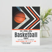 バスケットボール誕生日 招待状 (スタンド正面)